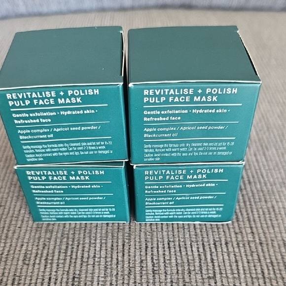 Crabtree & Evelyn Revitalise + Polish Pulp Face Mask, Set Of Four, New In Box - Picture 9 of 10